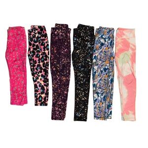 Lot of Tek Gear Girls Leggings- Pink, Blue, Multicolor